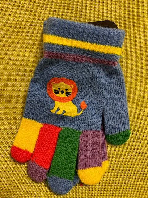 Childrens Colour Block Gloves - 3 Design options