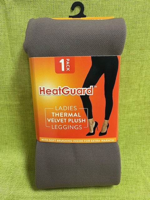 HeatGuard Ladies Thermal Velvet Plush Leggings 200 Denier - Multiple size & colour options