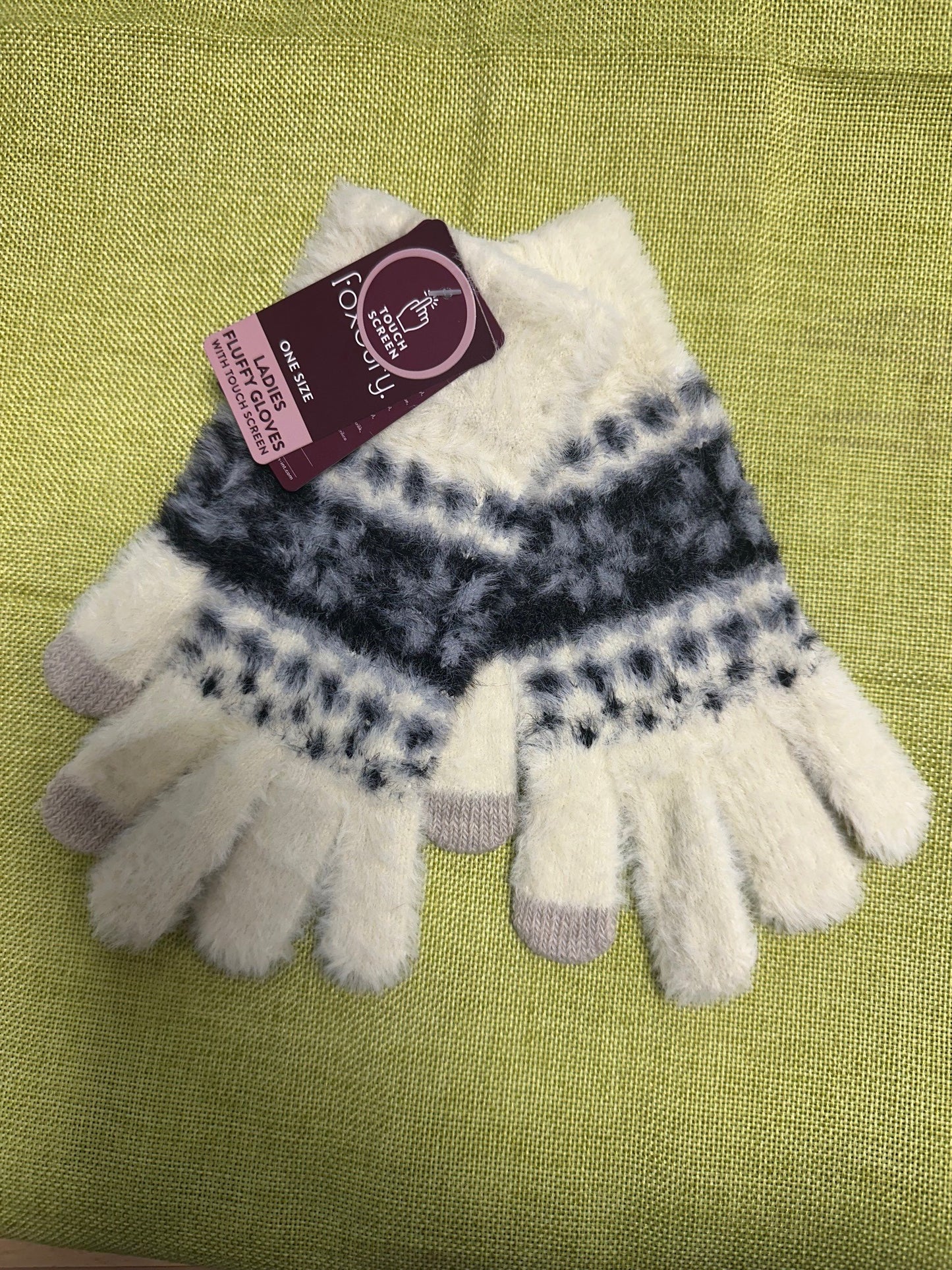 Ladies Fluffy Gloves with Touch Screen - 3 Colour Options