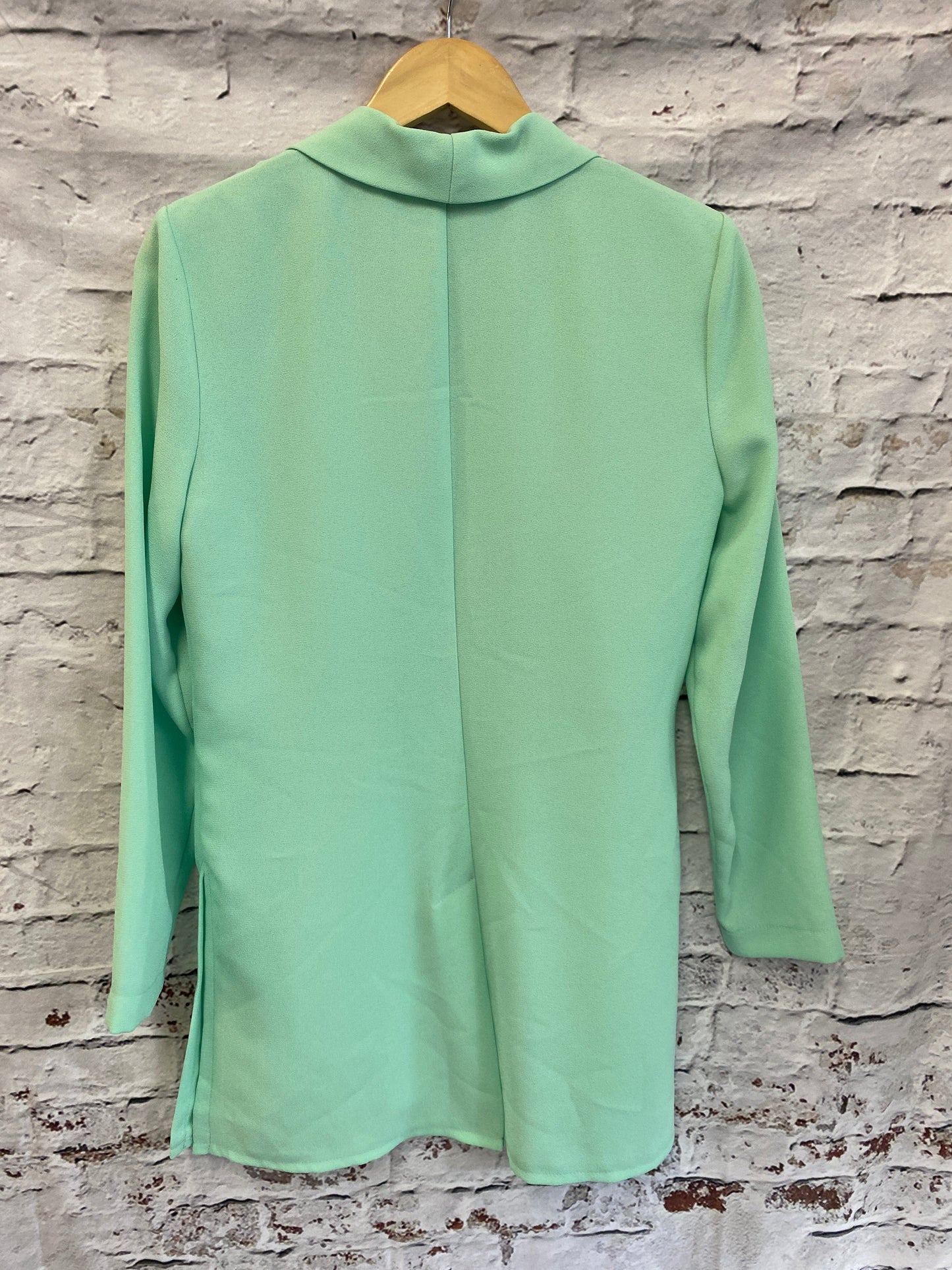 Vintage Pale Green Long Statement Blazer | Jacket Size 10